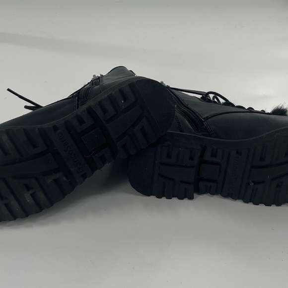 Franco Sarto Canon Combat Leather Boot with Faux Fur Tongue - Size 6 - Picture 5 of 8